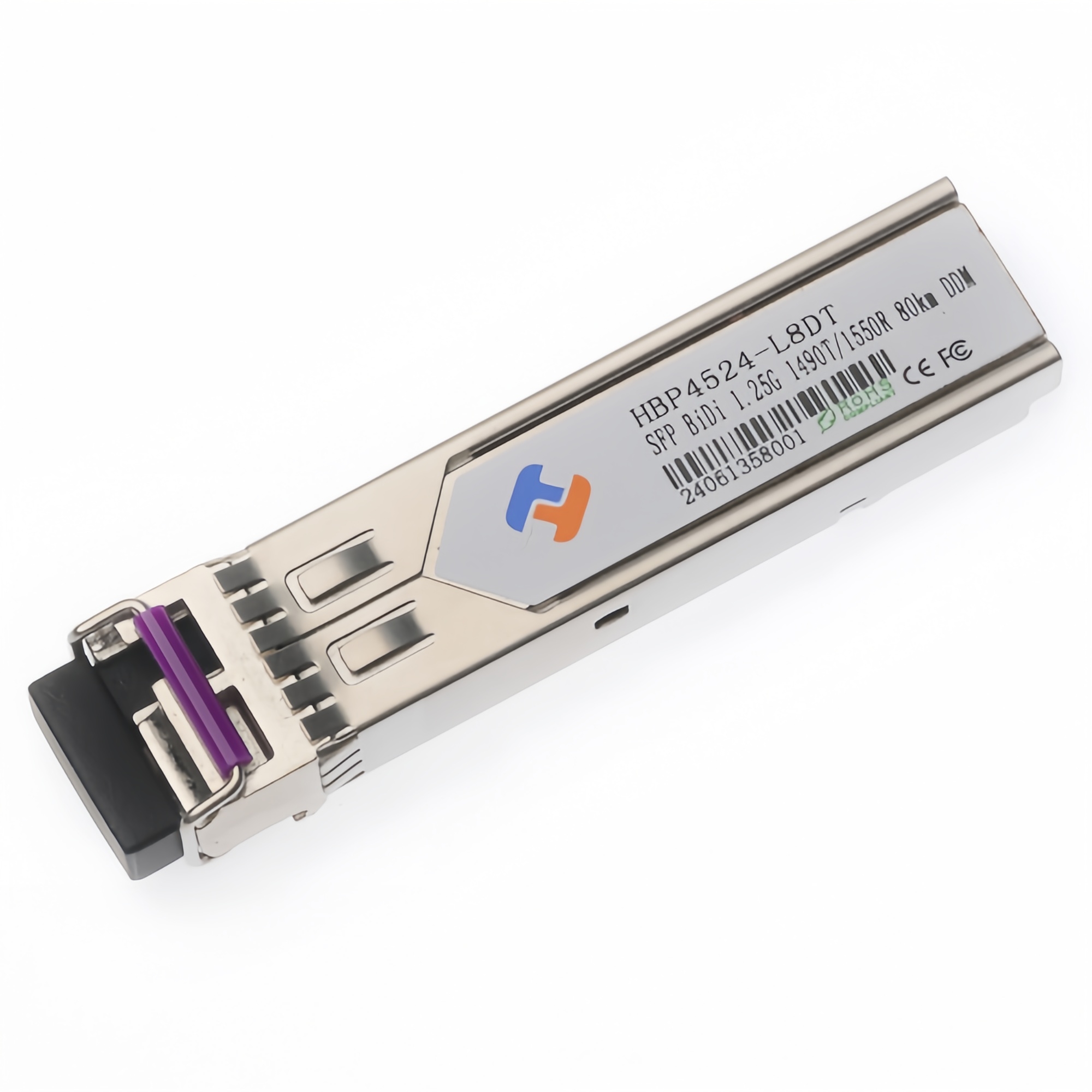 SFP 1.25G 单纤 1490nm TX / 1550nm RX 80km